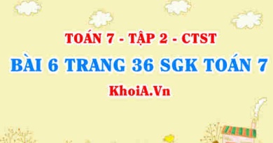 Bài 6 trang 36 SGK Toán 7 tập 2 Chân trời sáng tạo